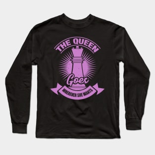 Chess Queen Player Girl Gift Long Sleeve T-Shirt